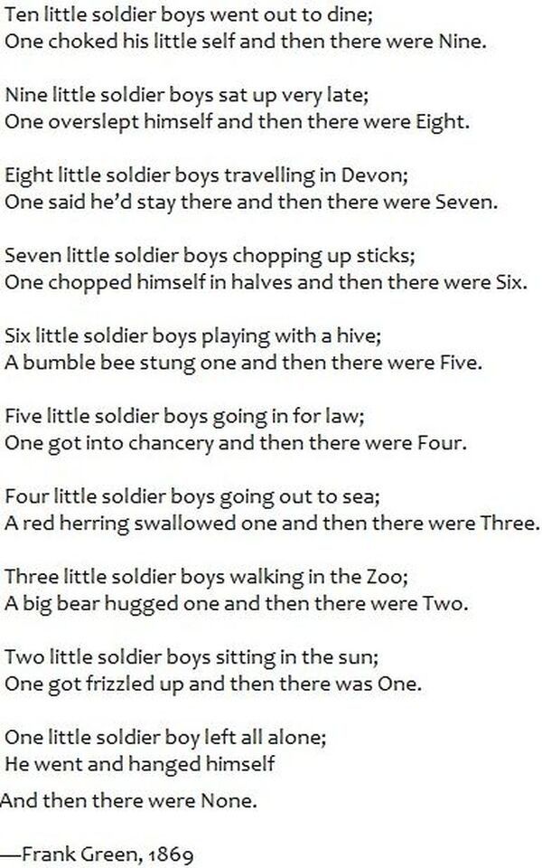Ten Little Soldiers Cultjer