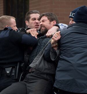 Hugh Jackman blows up at the police station