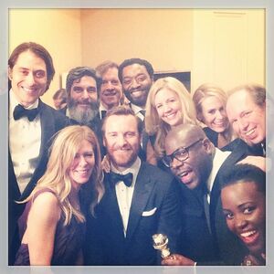 12 Years A Slave Cast & Crew celebrate Golden Globe win with