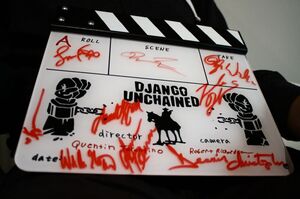 Clapperboard from Django Unchained, signed by the cast and c