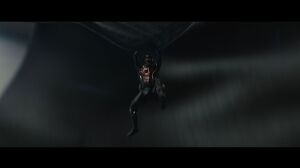 Ant-Man descending downwards
