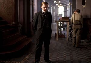 Jeremy Bobb as head of the hospital in The Knick