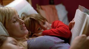 Patricia Arquette reads to her boy in Boyhood