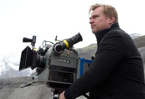 Christopher Nolan filming IMAX, Interstellar