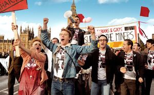 Happy protesters in Pride