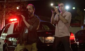 Jake Gyllenhaal filming crime in Nightcrawler