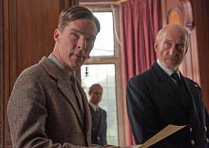 Benedict Cumberbatch and Charles Dance in The Imitation Game