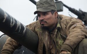 Michael Pena close-up as Gordo Trini Garcia in Fury