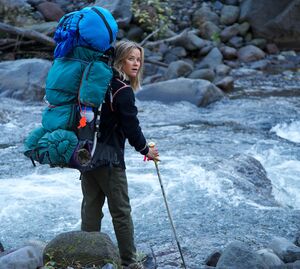 Reese Witherspoon at a rocky river - Wild