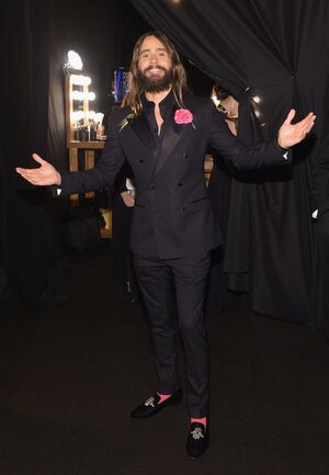 Jared Leto, 2015 SAG Awards, pink socks, sup!?
