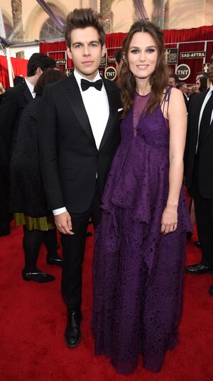 Couple James Righton and Keira Knightley at SAG Awards 2015
