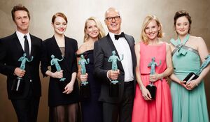 Birdman cast with their SAG Awards