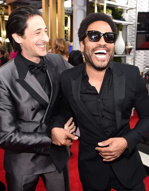 Adrien Brody and Lenny Kravitz having fun at 2015 SAG Awards