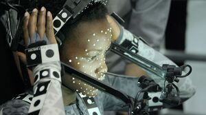 Lupita Nyong'o behind-the-scenes motion-capture in Star Wars
