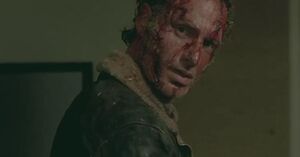 Bloody Rick in Walking Dead Season 6