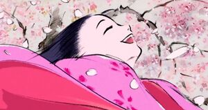 Princess Kaguya close-up in pink