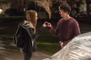 Cara Delevingne and Nat Wolff touch fingers