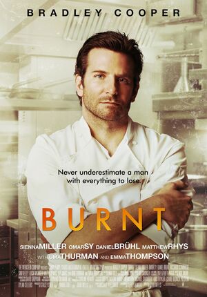 Bradley Cooper as chef in Burnt Poster