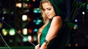 Felicity Smoak in Green Arrow costume