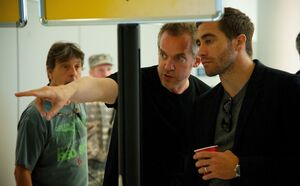 Jake Gyllenhaal and director Jean-Marc Vallée on the set of