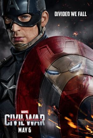 Captain America Features in Civil War Poster