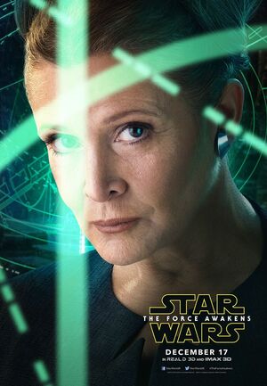 Carrie Fisher, Leia close-up Poster