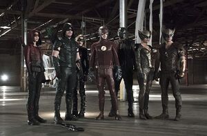 Masked heroes from The Flash and Arrow