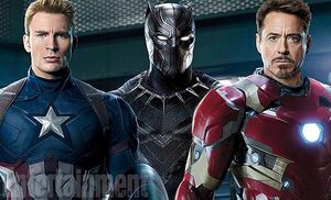Captain America, Black Panther and Ironman featured on the c
