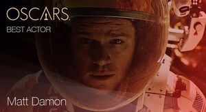 Best Actor, Matt Damon for The Martian