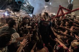 IMAX releases this cool behind-the-scenes still of Superman 