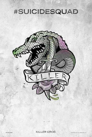 Harley Quinn's Tattoo Parlor Poster - Killer Croc