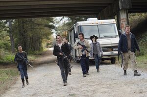Rick (Andrew Lincoln) and his crew, 6x16