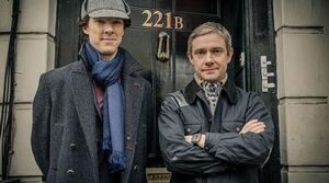 Benedict Cumberbatch and Martin Freeman ins 'Sherlock'