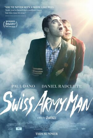 Official poster for Swiss Army Man features a soaring Paul D