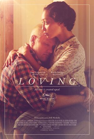 Ruth Negga and Joel Edgerton in the poster for 'Loving,' ope