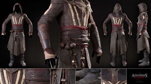 A closer look at Michael Fassbender's costume in 'Assassin's