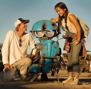 Michael Bay and Isabela Moner with a new Transformers: The L