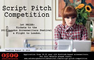 Edinburgh Shorts Script Pitch Competition Deadline looms!


