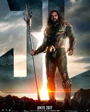 Aquaman stands tall in first poster ahead of 'Justice League