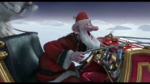 Riding Santa's Sleigh through the air in Arthur Christmas