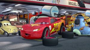 Guido says getta back in the race! Cars 2