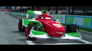 Lightning McQueen is speed. Francesco is triple speed. Cars 2