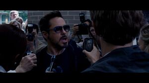 Tony Stark gives out his home address in Iron Man 3