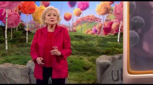 Betty White says she's old and forgot her teeth. The Lorax