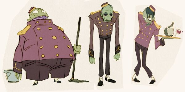 Early Zombie Bellhop Designs from Hotel Transylvania. | Cultjer