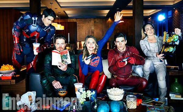 First images from the Four-Series Superhero Crossover on The…
